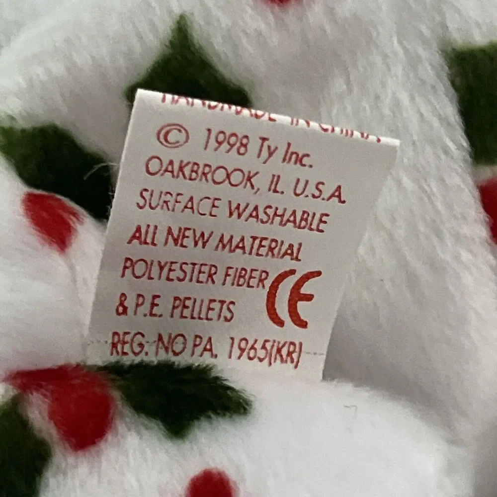 Ty Beanie Babies 1998 Holiday Teddy, 2001 Jinglepup, 2005 Jingles, Christmas Set